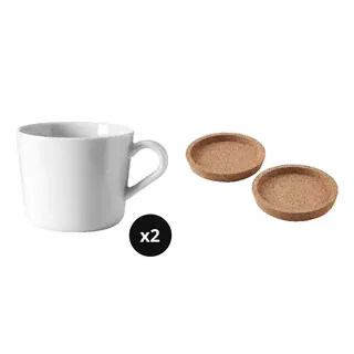 IKEA set: mug x2 + coaster