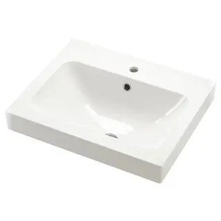 ORRSJÖN deep wash-basin, white, 62x49 cm
