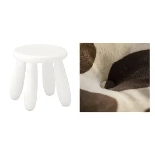 MAMMUT/SANDLÖPARE set: children's stool + stool cover