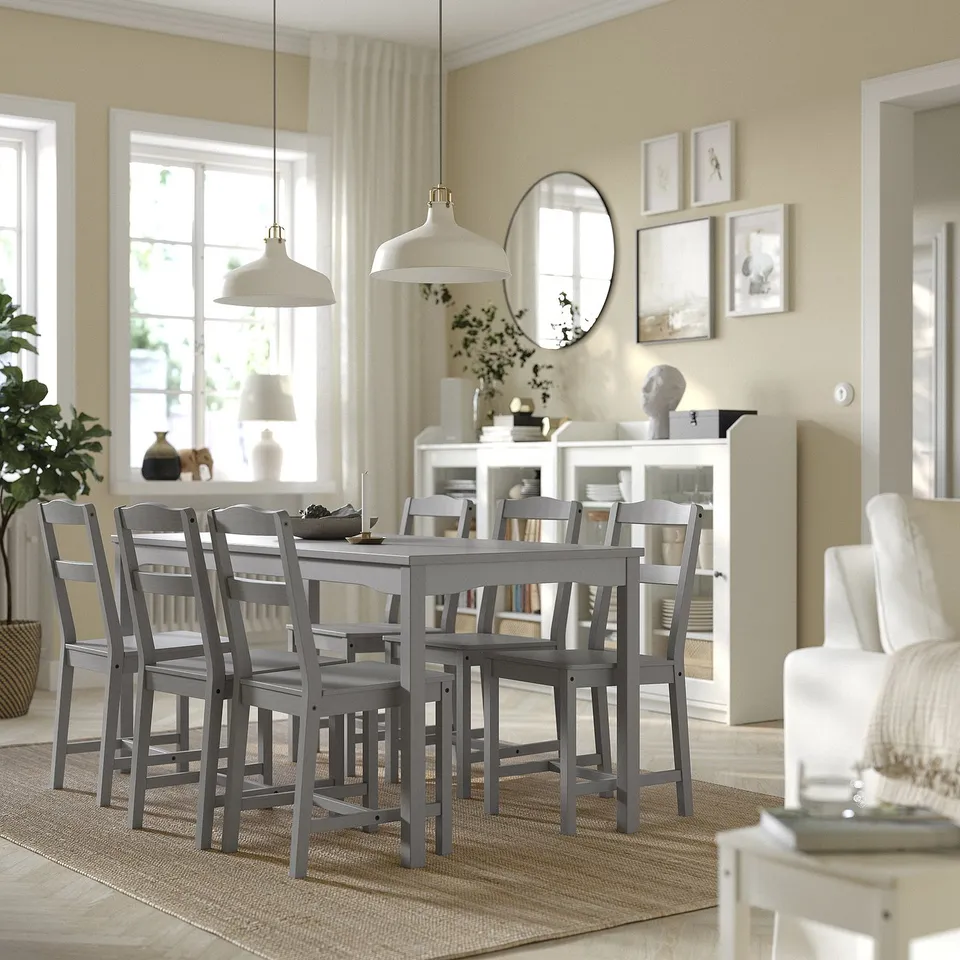 part: HAUGA / HAUGA table and 6 chairs