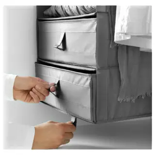 SKUBB set: storage with 6 compartments + box with compartments x2