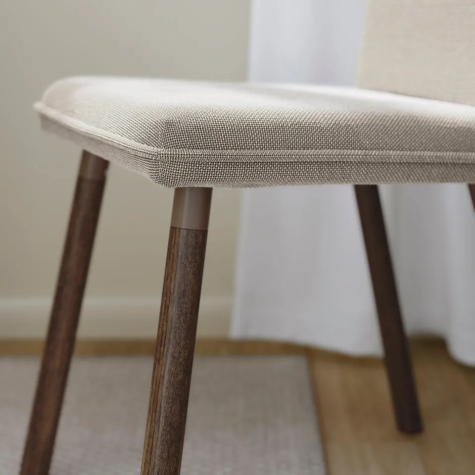 TONSTAD / TONSTAD Table and 2 chairs, brown oak veneer/Fridtuna light beige brown oak effect, 80/120x70 cm