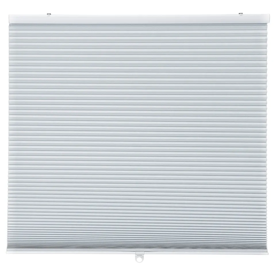 TRIPPEVALS white block-out honeycomb blind, offers privacy and light control.