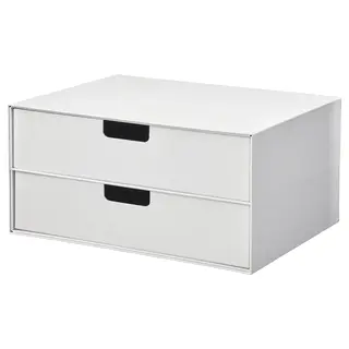 FJÄDERHARV mini chest with 2 drawers, white, 32x25 cm