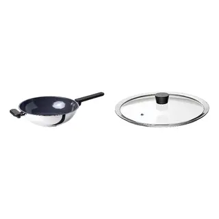 KLOCKREN/MIDDAGSMAT set: wok + pan lid