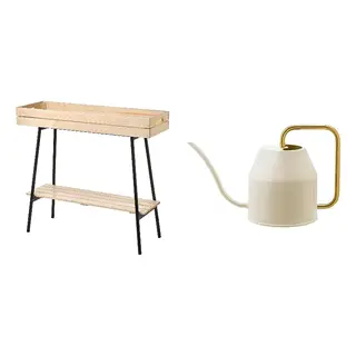 VANILJSTÅNG/VATTENKRASSE set: plant stand + watering can