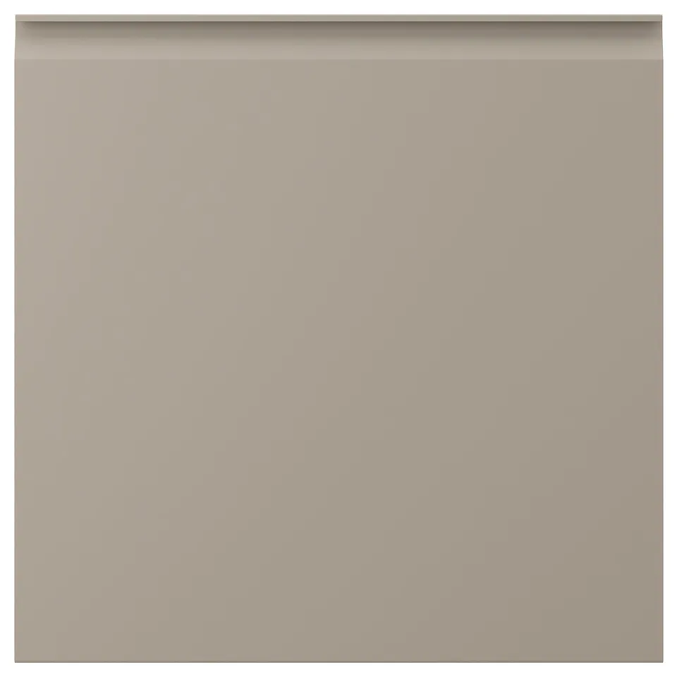 Beige UPPLÖV kitchen cabinet with modern, square design & chamfered edges.
