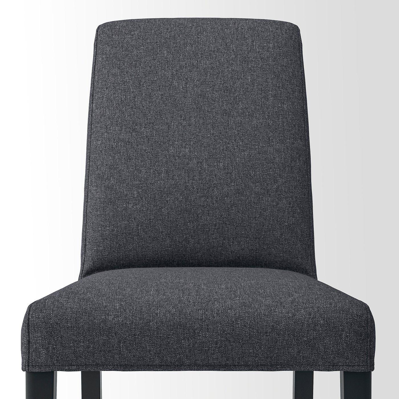 NÄSINGE / BERGMUND Table and 2 chairs, dark brown stained beech veener/Gunnared medium grey black, 80x60 cm