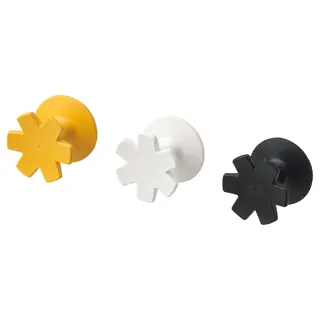 JORDBORR hook, self-adhesive, snowflake/multicolour