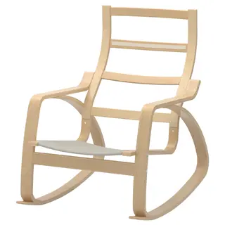 POÄNG rocking-chair frame, birch veneer, Width 68 x Depth 91 x Height 90 cm