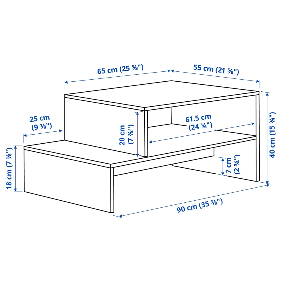 Illustration with measurements for the product: HOLMERUD.