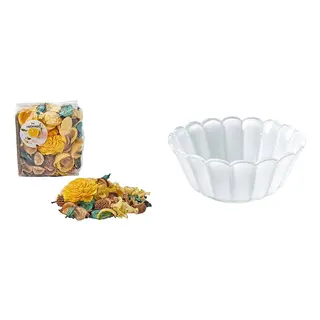 FRÖFINK/SMÅNÄCKROS set: scented potpourri + decorative bowl