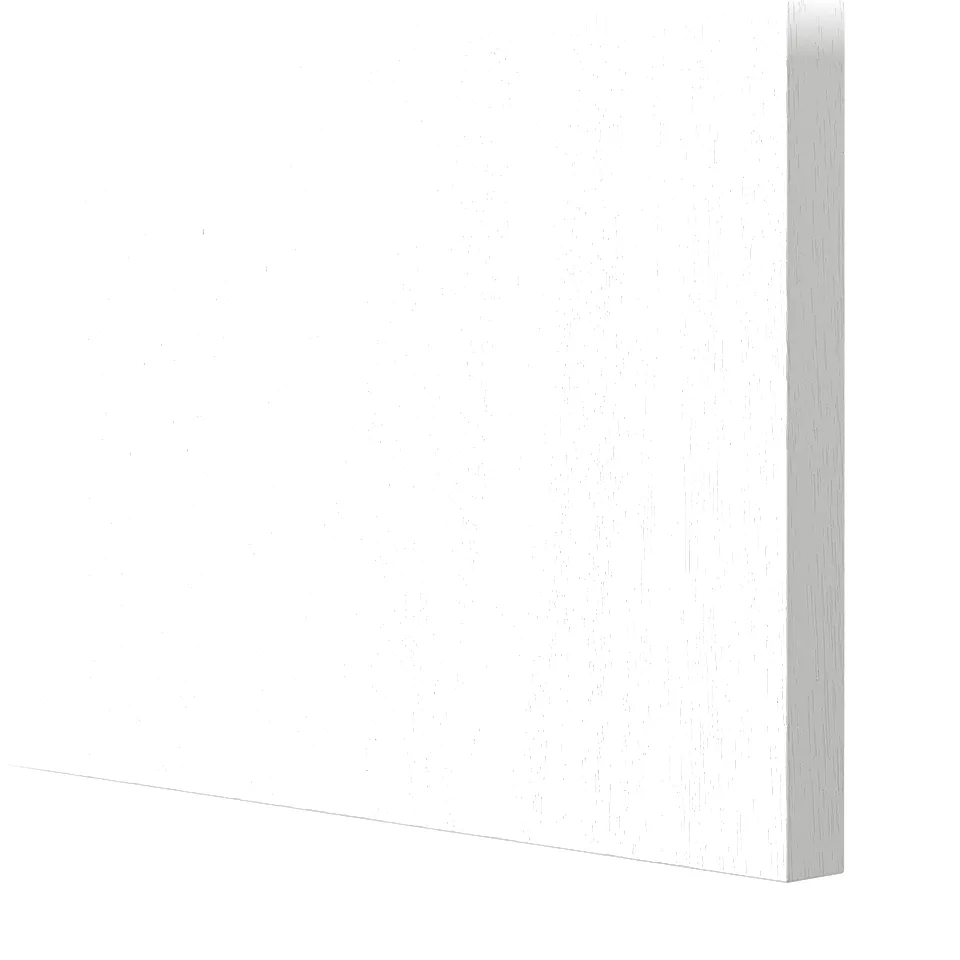 Close-up of white, textured wooden surface, smooth and resistant to stains.