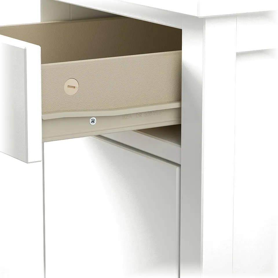 GULLABERG Bedside table, with 1 drawer with door/white, 38x40x75 cm