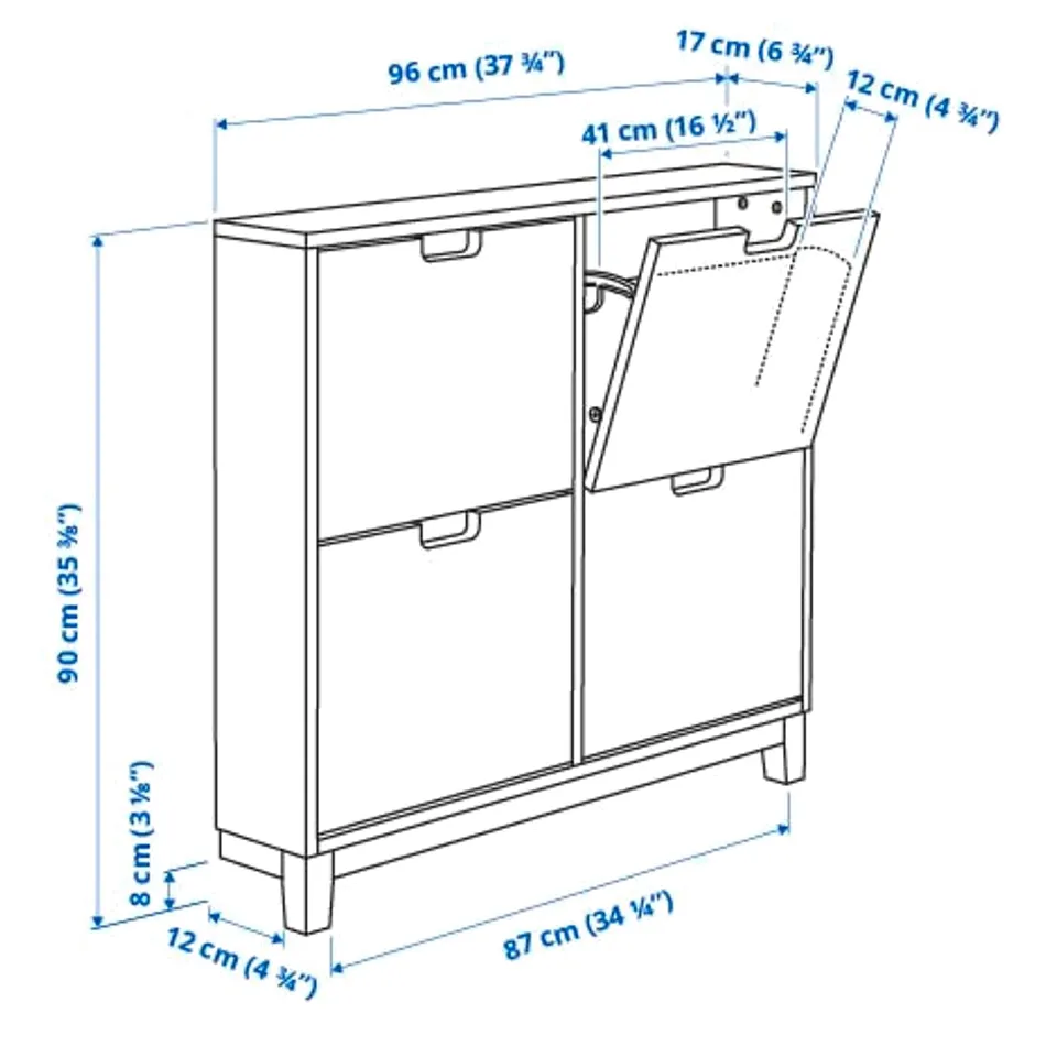 part: STÄLL shoe cabinet with 4 compartments