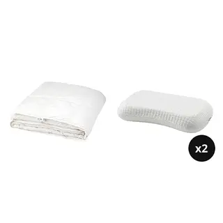 FJÄLLBRÄCKA Down Comforter / Ergonomic Pillow 200x230 cm