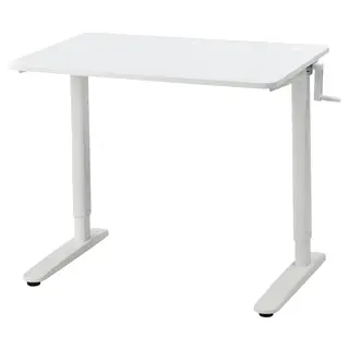 RELATERA desk sit/stand, white, 90x60 cm