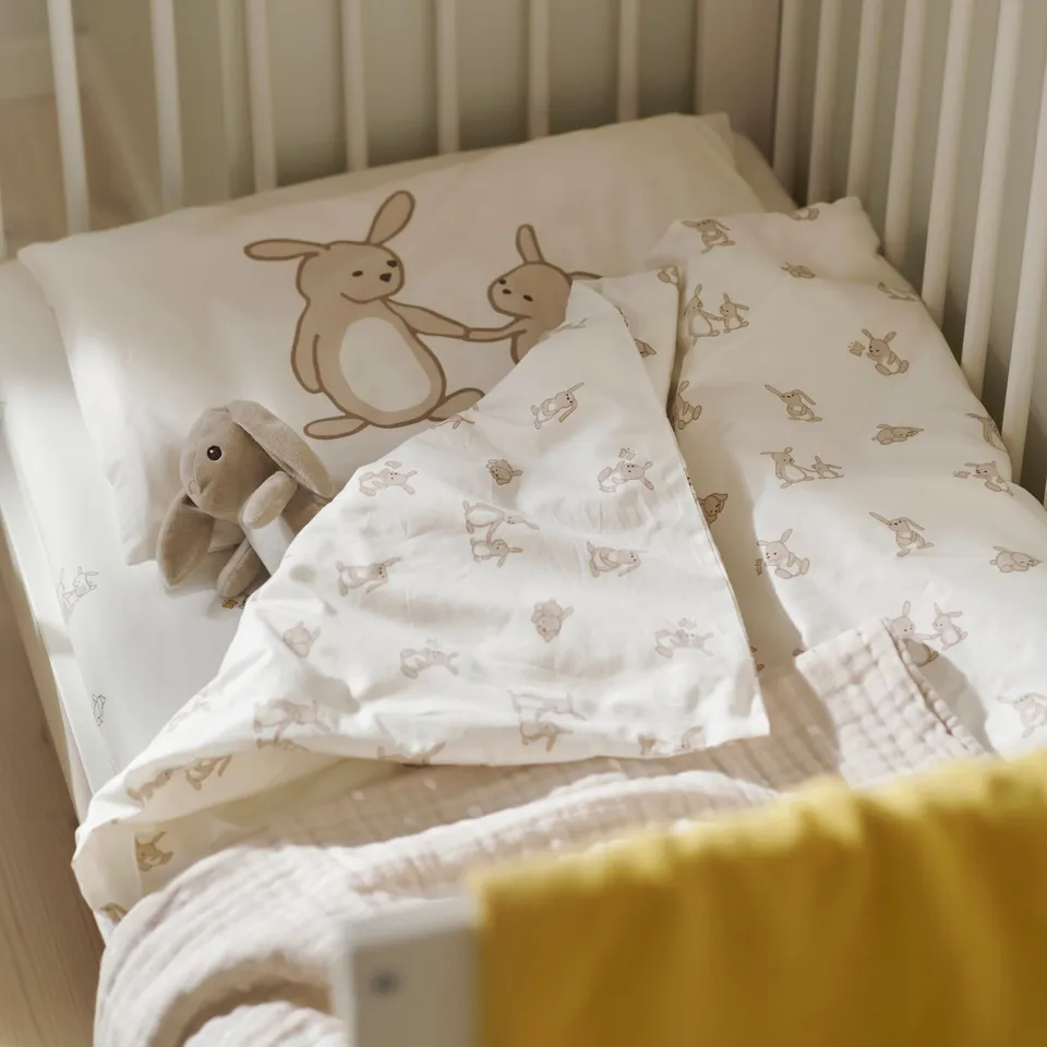 part: LEN duvet cover 1 pillowcase for cot