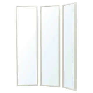 NISSEDAL mirror combination, white, 130x150 cm