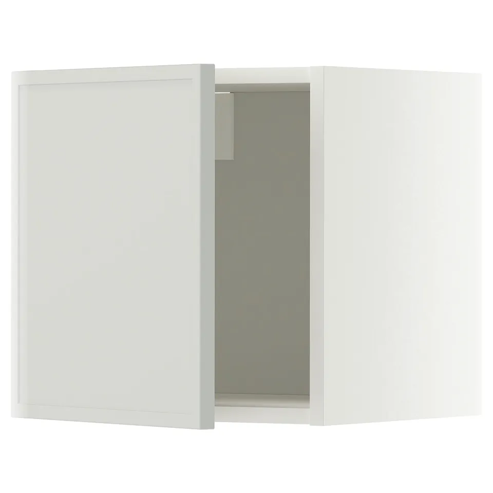 METOD Wall cabinet, white/Aspudden light grey, 40x37x40 cm