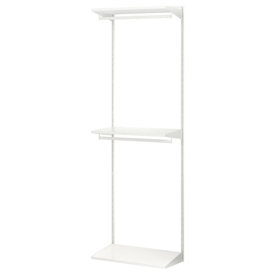 Wall-mounted storage system with 3 shelves