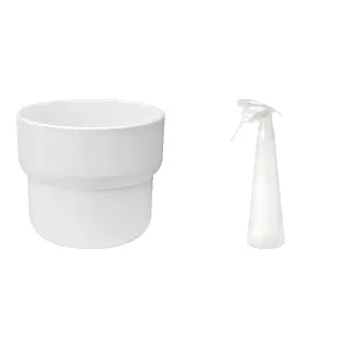 FÖRENLIG/TOMAT set: plant pot + spray bottle