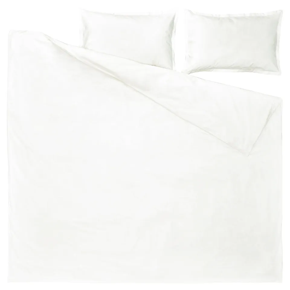 White percale bedding set