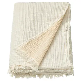 VALLKRASSING throw, off-white, 150x200 cm