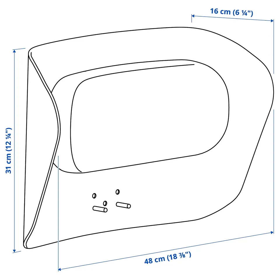 Illustration with measurements for the product: GRÖNFJÄLL.
