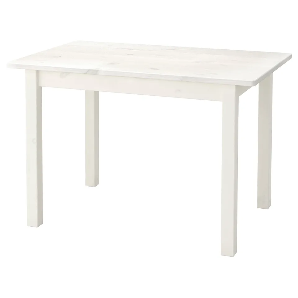 SUNDVIK childs white wooden play table.