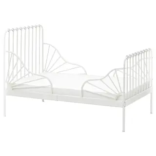 MINNEN extendable bed, white, 80x200 cm