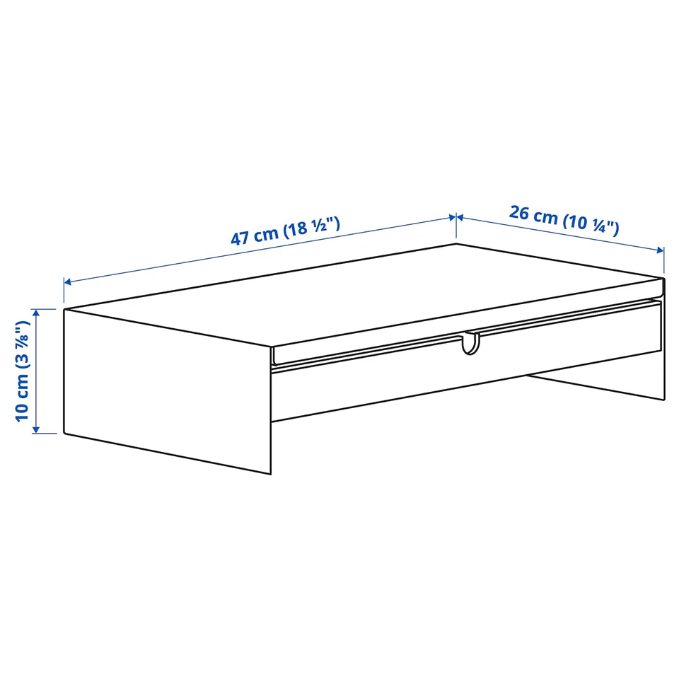 Illustration with measurements for the product: ELLOVEN.