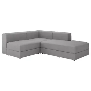JÄTTEBO mod crnr sofa 2,5-seat w chaise lng, right/Tonerud grey, Depth 65 x Height 71 cm