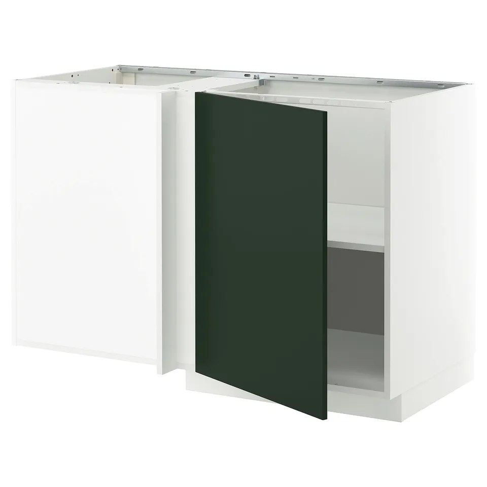 METOD kitchen unit, white & green, modern design, adjustable shelf.
