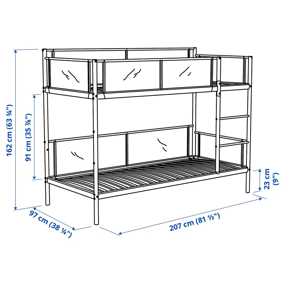 part: VITVAL bunk bed frame