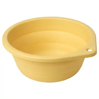 PEPPRIG wash-tub, foldable/yellow, Height 11 cm
