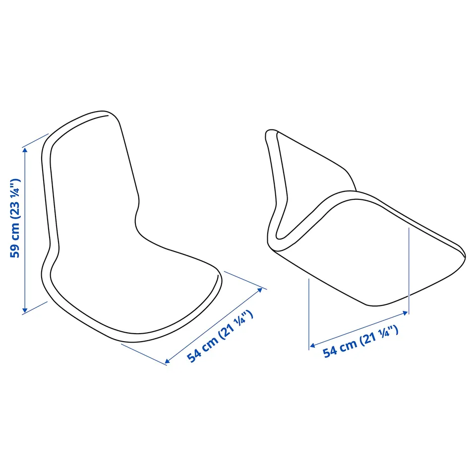 part: LÅNGFJÄLL seat shell with high back