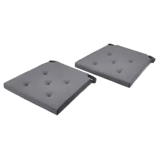 JUSTINA chair pad, grey, 42/35x40x4 cm
