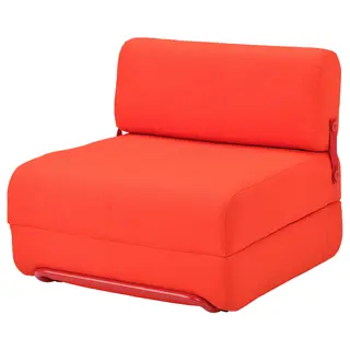IKEA PS 2026 chair-bed, Skiftebo bright orange, Height 75 x Width 80 cm