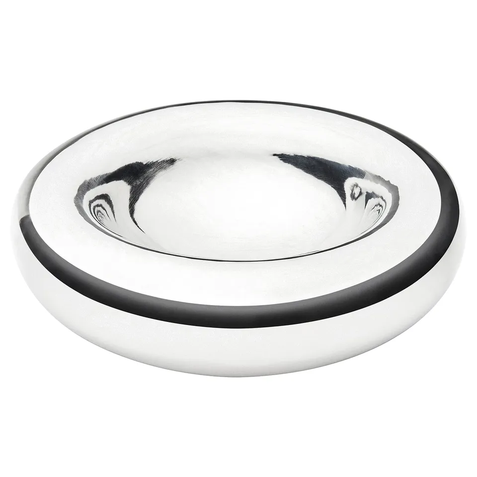 KONSTRUNDA white & black bowl. Round stainless steel, two-tone design.