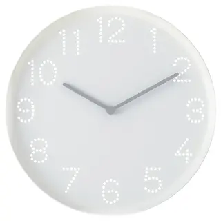 TROMMA wall clock, white, 25 cm