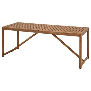 NÄMMARÖ table, outdoor, light brown stained, 200x75 cm