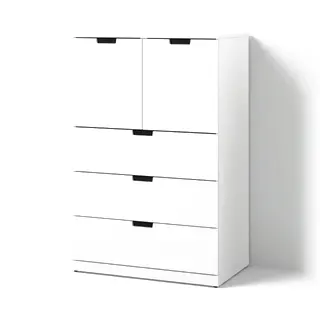NORDLI chest of 5 drawers, white, 80x122 cm
