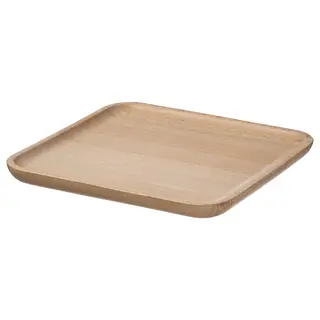 BROKFINK decoration dish, beech, 20x20 cm