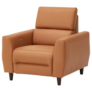 RULLERUM recliner, electric, Grann/Bomstad golden-brown, Depth 94 x Width 97 cm