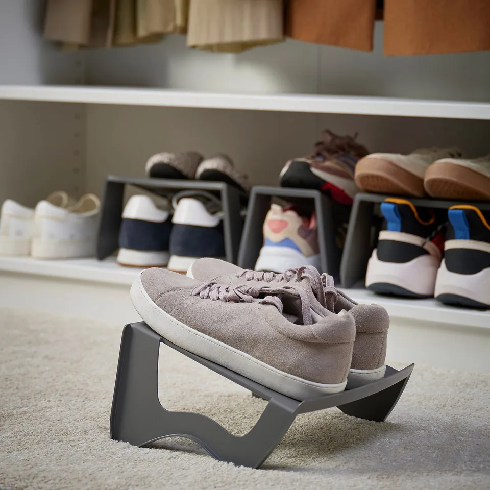 MURVEL Shoe organiser, grey, 27x14x25 cm