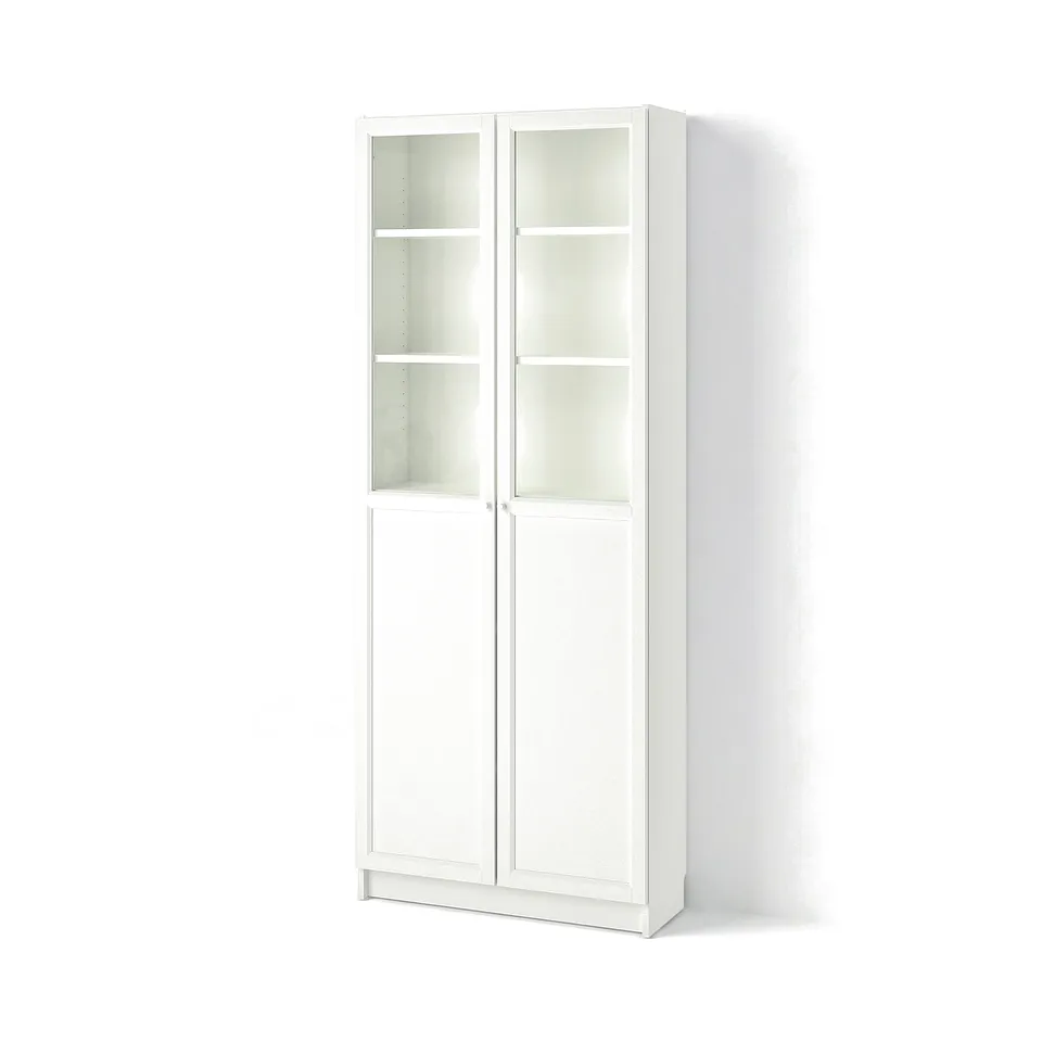 part: BILLY / OXBERG bookcase with panel/glass doors