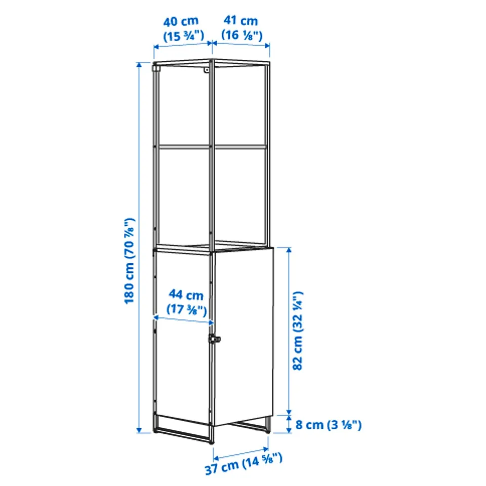 Illustration with measurements for the product: JOSTEIN.