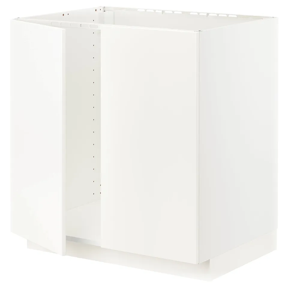 Casasdelsol white METOD kitchen cabinet: modern, square shape with smooth lines.