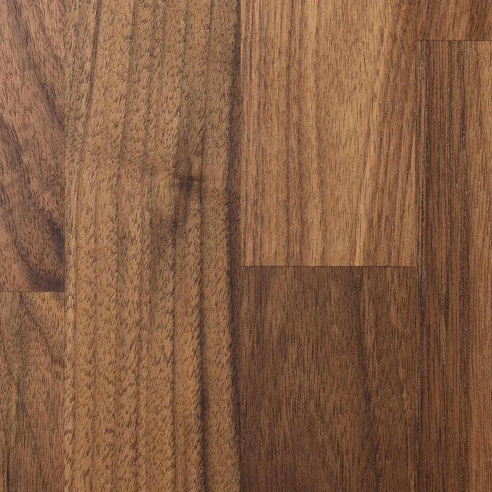 Close-up of smooth, polished wooden surface showcasing rich grain pattern.